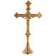 Cruz de altar latão dourado 24k decoro estrela s1