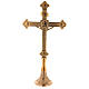 Cruz de altar latão dourado 24k decoro estrela s4