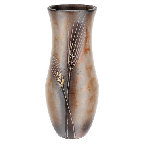 Vase à fleurs décoration épi doré Pompéi 39x15 cm 1
