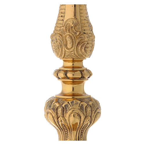 Baroc altar candlestick gold plated brass h 21 1/2 in 5