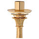 Baroc altar candlestick gold plated brass h 21 1/2 in s2