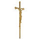 Croix de procession en laiton doré s3