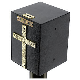 Standing offering box bronze finish with safe donation box