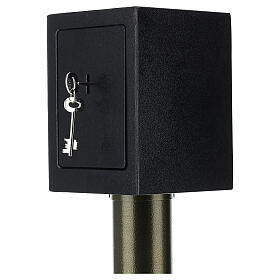 Standing offering box bronze finish with safe donation box s7