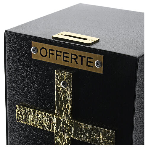 Standing offering box bronze finish with safe donation box 5