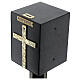 Standing offering box bronze finish with safe donation box s2