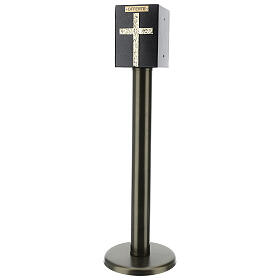 Standing collection box bronze finish with portable safe