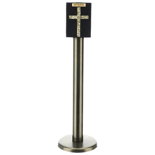Standing collection box bronze finish with portable safe 4