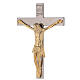 Croix avec chandeliers d'autel base raisin et feuilles s2
