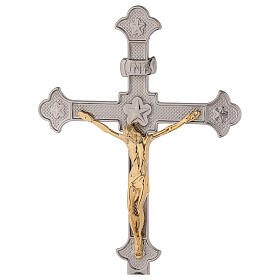 Krzyż ołtarzowy podstawa winogron i liście winorośli, ze świecznikami