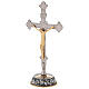 Altar crucifix grapes and leaves on the base with candlesticks s6