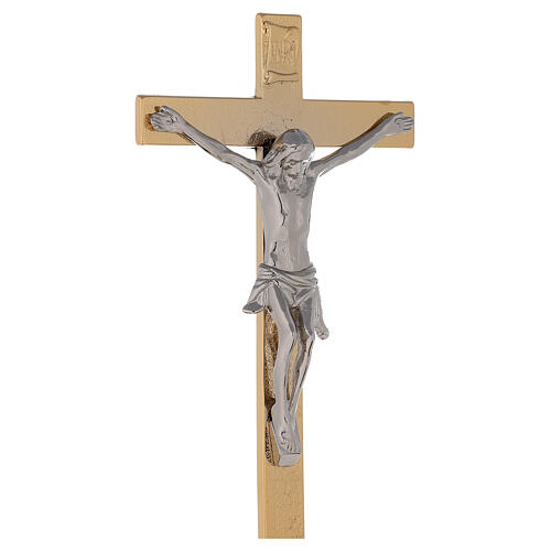 Croix autel sur base laiton doré 24K noeud épis chandeliers 5