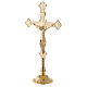 Crucifijo altar latón dorado 24 k s3