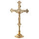 Crucifixo de altar decorado latão dourado 24K 30 cm s1