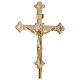 Crucifixo de altar decorado latão dourado 24K 30 cm s2