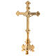 Altar cross and candlesticks set in brass 33.5 cm s4