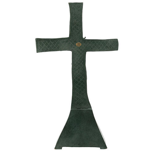 Altar cross set St Zeno with base 2 candle holders  10