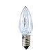 Flame-shaped 12V incandescent lightbulb E10 s2