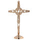 Set altare crocefisso bicolore candelieri ottone  s8