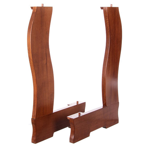 Portable kneeler of walnut wood, 34x24x20 in 7