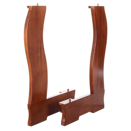 Portable church kneeler in walnut wood 85x60x50 cm 7