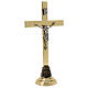 Altar crucifix of 18 in high, gold plated brass s5