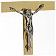 Altar crucifix height 45 cm in golden brass s2