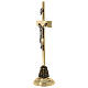 Altar crucifix height 45 cm in golden brass s3