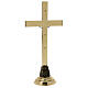 Altar crucifix height 45 cm in golden brass s7