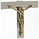Crucifijo de altar latón plateado h 45 cm s2