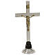 Crucifijo de altar latón plateado h 45 cm s5