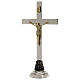 Crucifix d'autel laiton argenté h 45 cm s1
