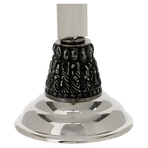 Crocifisso da altare ottone argentato h 45 cm 4