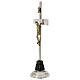 Crocifisso da altare ottone argentato h 45 cm s3