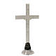 Crocifisso da altare ottone argentato h 45 cm s7