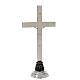 Crucifixo de altar latão prateado h 45 cm s7