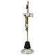 Silvered brass altar crucifix h 45 cm s3