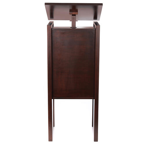 Wooden ambo of 52 in max. height, walnut finish 1