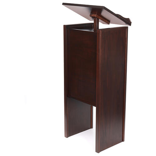 Wooden ambo of 52 in max. height, walnut finish 3