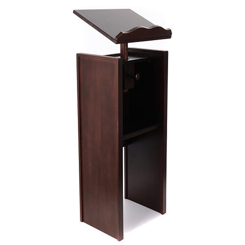 Wooden ambo of 52 in max. height, walnut finish 8