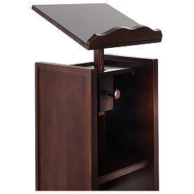 Wooden church ambo maximum height 130 cm walnut color