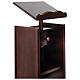 Wooden church ambo maximum height 130 cm walnut color s2