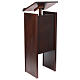 Wooden church ambo maximum height 130 cm walnut color s4
