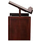 Wooden church ambo maximum height 130 cm walnut color s5