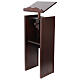 Wooden church ambo maximum height 130 cm walnut color s9