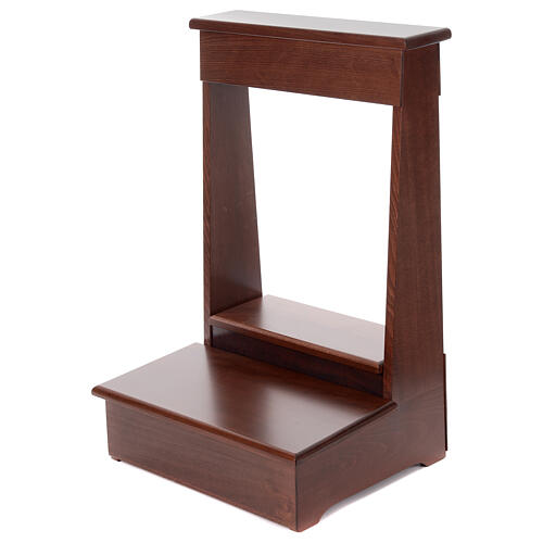 Kneeler with drawer, walnut finish wood, 35x20x20 in 3