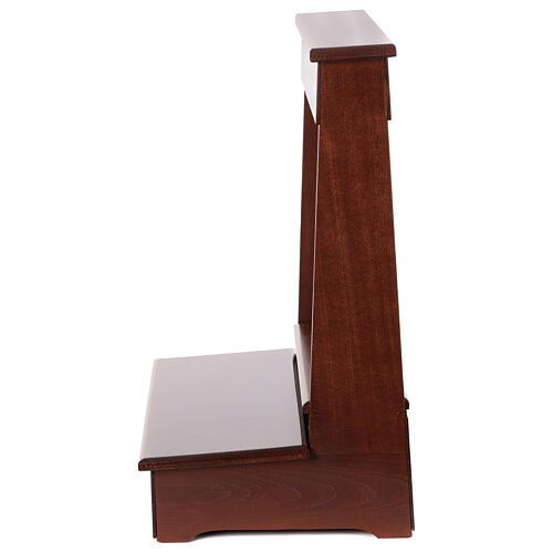 Kneeler with drawer, walnut finish wood, 35x20x20 in 4