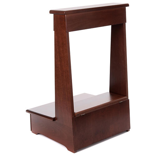 Kneeler with drawer, walnut finish wood, 35x20x20 in 6