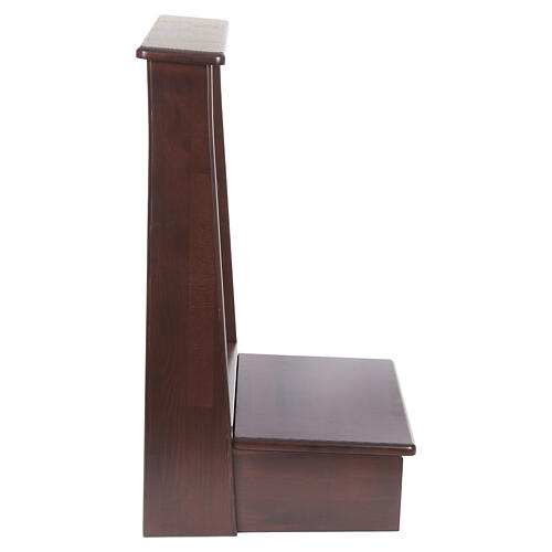 Kneeler with drawer, walnut finish wood, 35x20x20 in 6