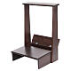 Kneeler with drawer, walnut finish wood, 35x20x20 in s4
